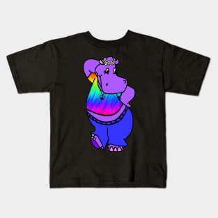 Hippie Hippo Kids T-Shirt